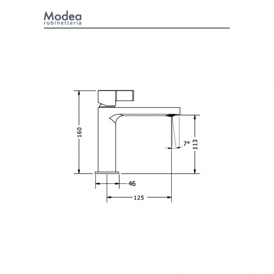 Μπαταρία Νιπτήρος Αναμεικτική Modea Eclipse 00-02012 με Βαλβίδα Clic-Clack Xρωμέ